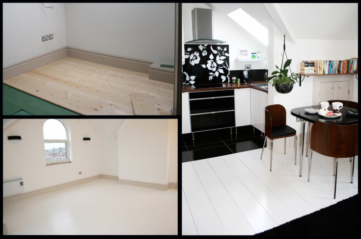 How to paint timber floorboards white