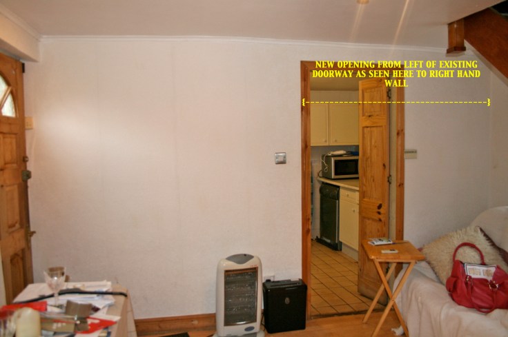 Ground floor view living room to kitchen