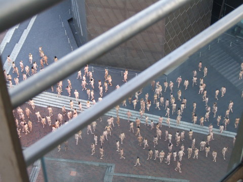 View from Imperial Point down to the Tunick shoot at the Lowry