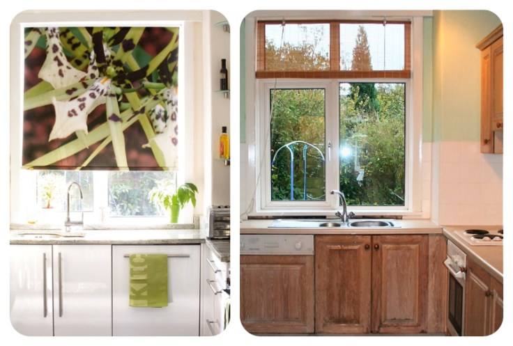 Digitally printed kitchen roller blind 