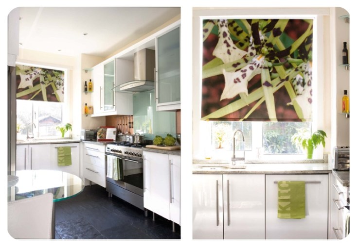 Digitally printed kitchen roller blind 