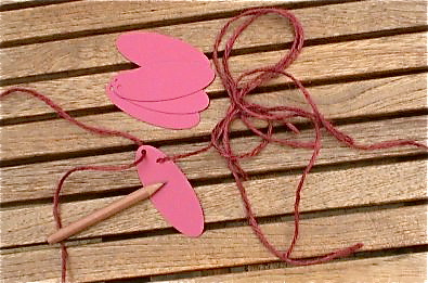 Burgon & Ball anodised pink plant labels