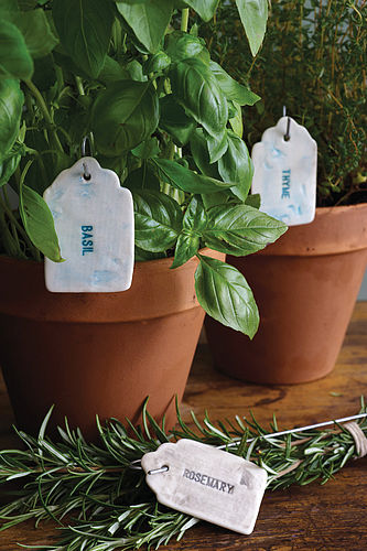 Jo Heckett ceramic plant labels