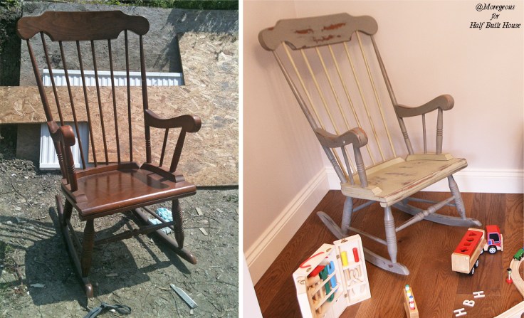 Sian Astley for Half Built House painted rocking chair with Annie Sloan paint