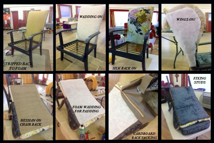 Re-upholstered Parker Knoll wingback chair