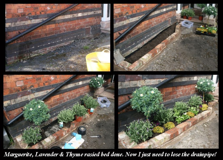How to do a raised bed next to a wall