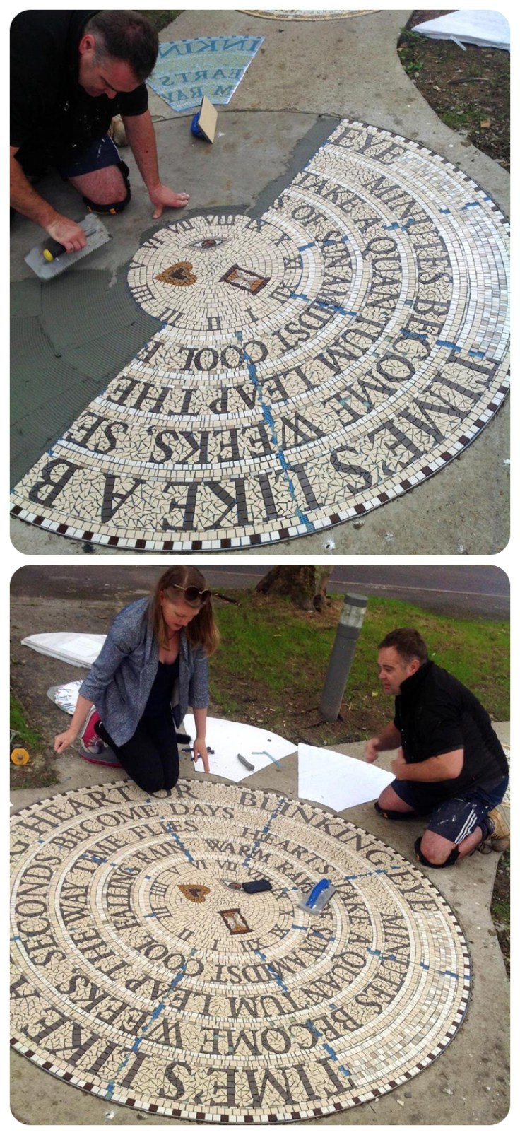 Poetry Mosaic by Amanda McCrann Manchester Mosaics