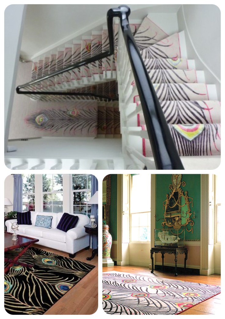 Peacock rug and stair runner