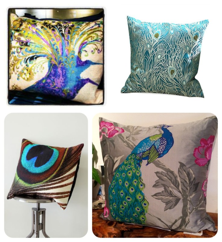 Peacock cushions