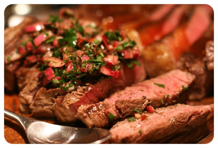 South America : Rib-eye with Chimmichurri