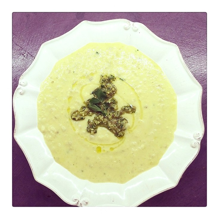 Homemade Jerusalem Artichoke soup 