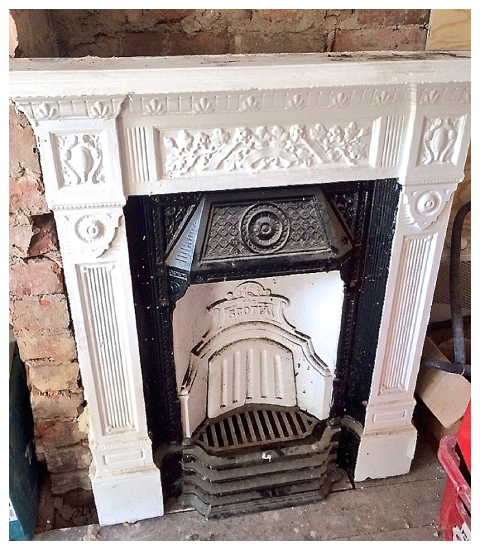 Cast iron fireplace 