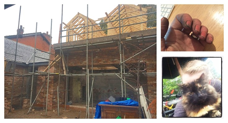 Slate dust filled nail - yuk!