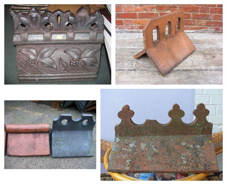Decorative Victorian / Edwardian ridge tiles