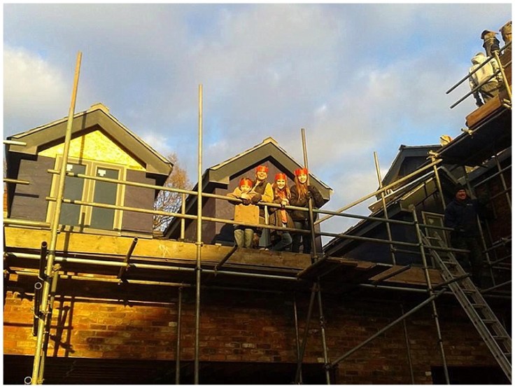 Christmas on the scaffolding