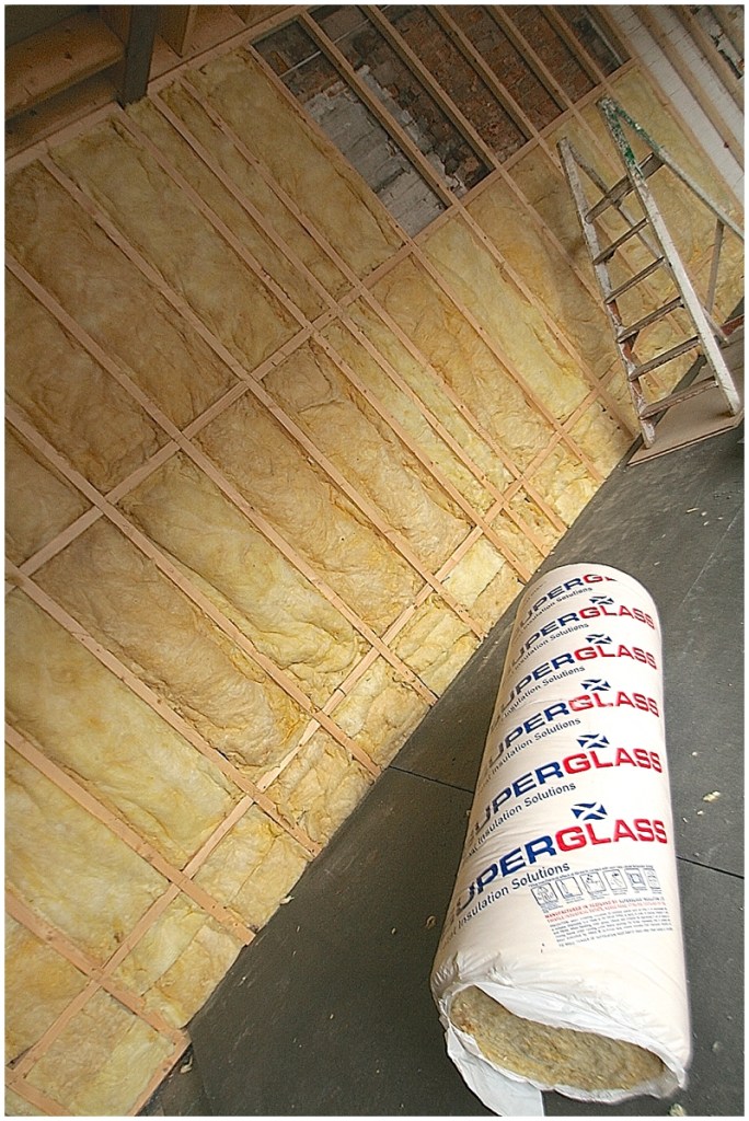 SuperGlass 50mm Acoustic Insulation used on party wall