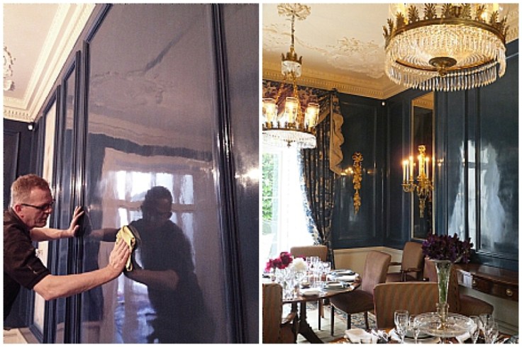 Incredible Faux Japanning by www.hvart.co.uk for Nina Campbell Interiors