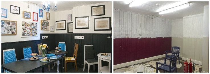 Withington Baths cafe before & after