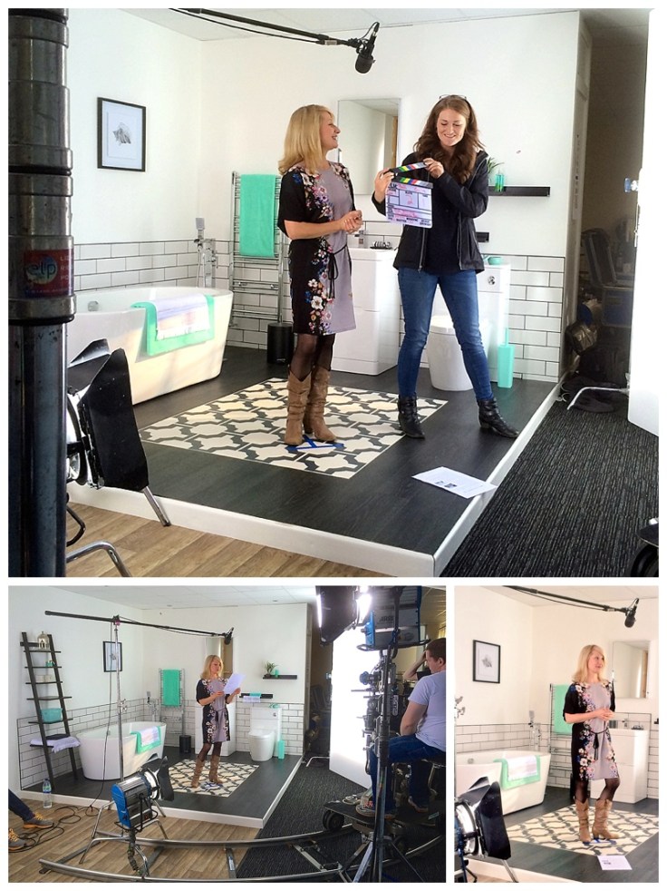 Sian Astley filming with Bath Empire