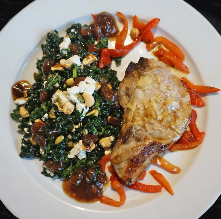 Cavolo Nero with ginger pork chop