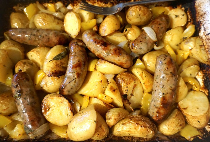 Herby Wine Sausage Roast