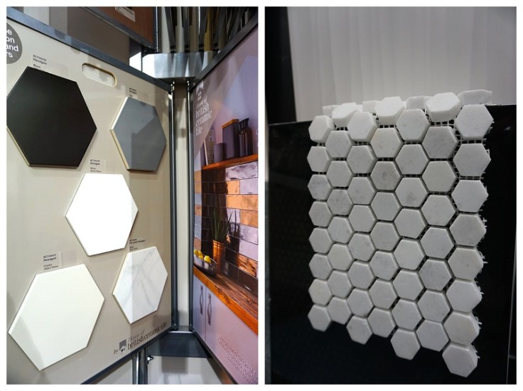 Marble hexagon wall tile