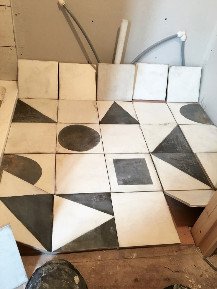 Mandarin Stone Monochrome geometric tiles