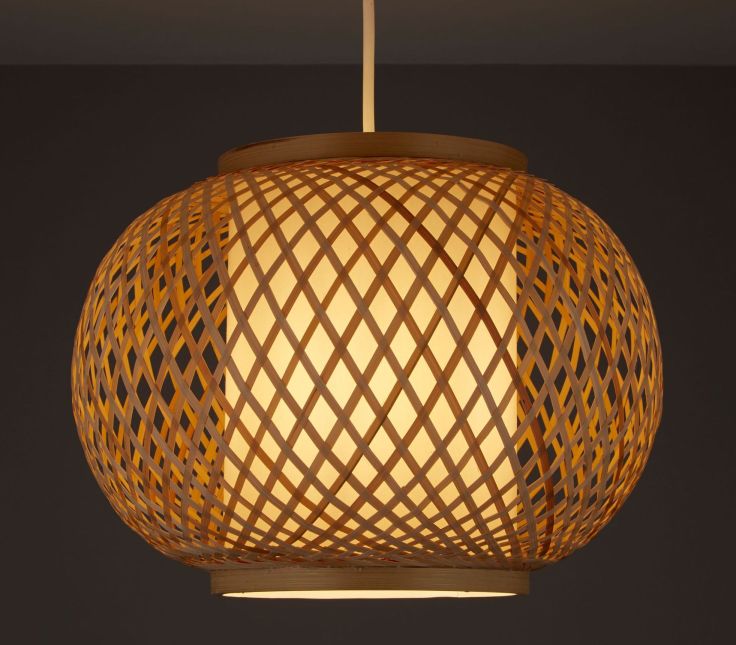 Rattan pendant shade