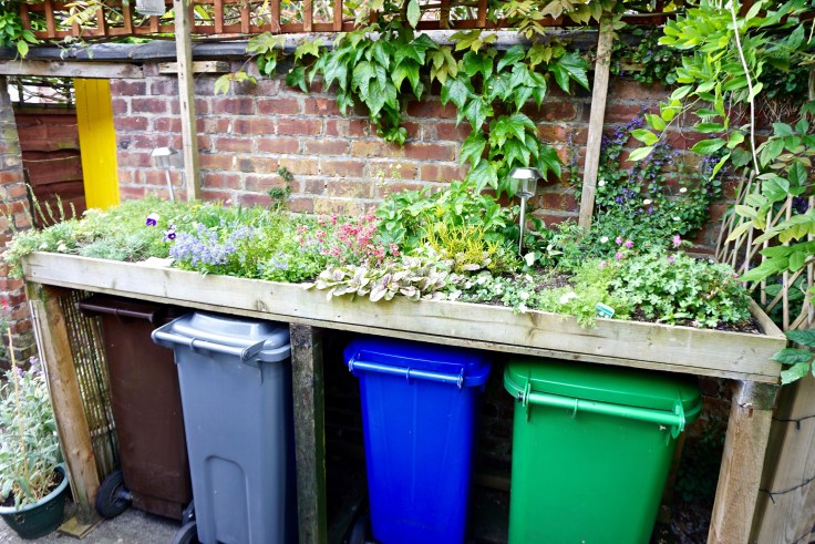 Bin store with planted green roof